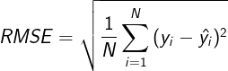 Formula of RMSE